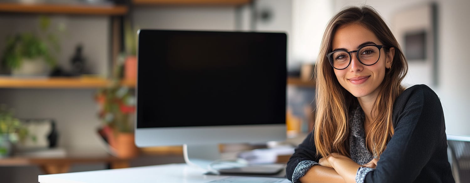 woman_withcomputer_inthe_background_smiling